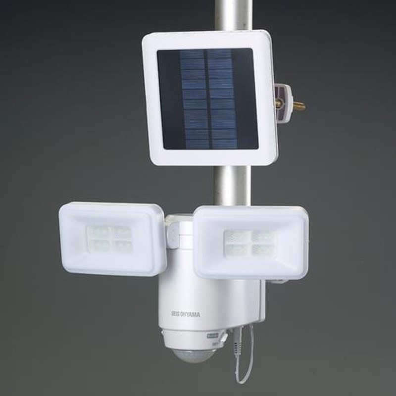 エスコ EA864CB-204B 2灯防雨型LEDセンサーライト(ソーラー式) 1個(ご注文単位1個)【直送品】