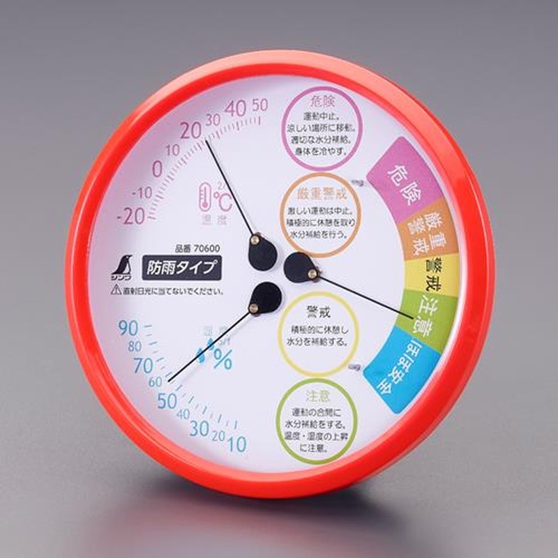エスコ EA742MK-55 φ156mm熱中症指数計(防雨タイプ) 1個(ご注文単位1個)【直送品】