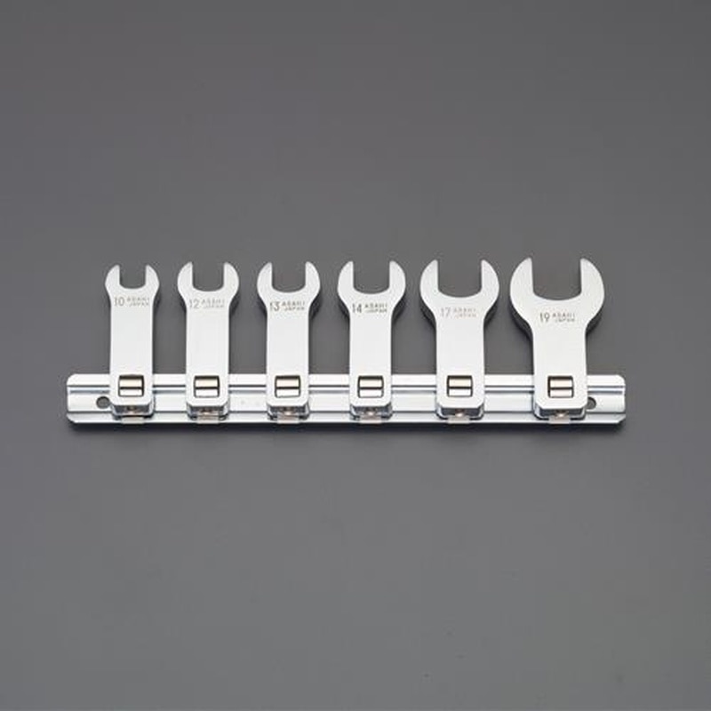 エスコ EA618VJ 3/8”DR/6個組クロウフットレンチセット(ロング) 1個(ご注文単位1個)【直送品】