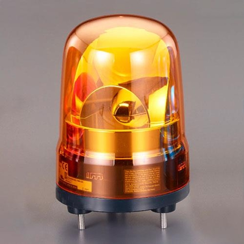 エスコ EA983FS-124YA DC12~24VLED回転灯(黄色) 1個(ご注文単位1個)【直送品】