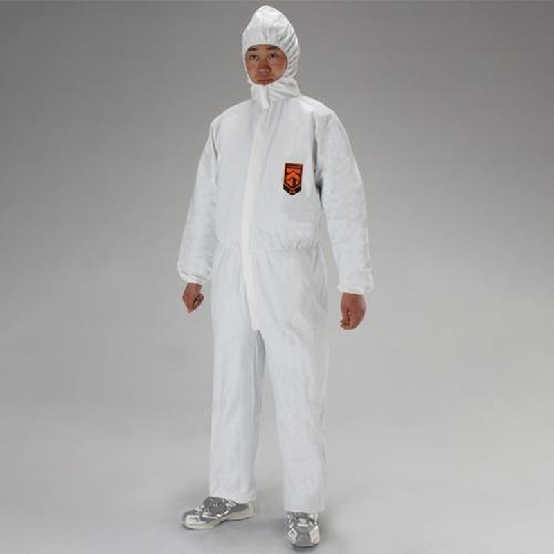 エスコ EA996AY-2A[L]防護服(使い捨て/液体防護用) 1個（ご注文単位1個）【直送品】