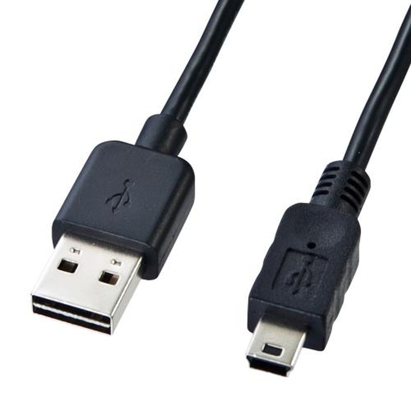 エスコ EA764AJ-177 0.5m両方挿せるUSBケーブル(A-ミニB5pin/2.0対応 1個(ご注文単位1個)【直送品】
