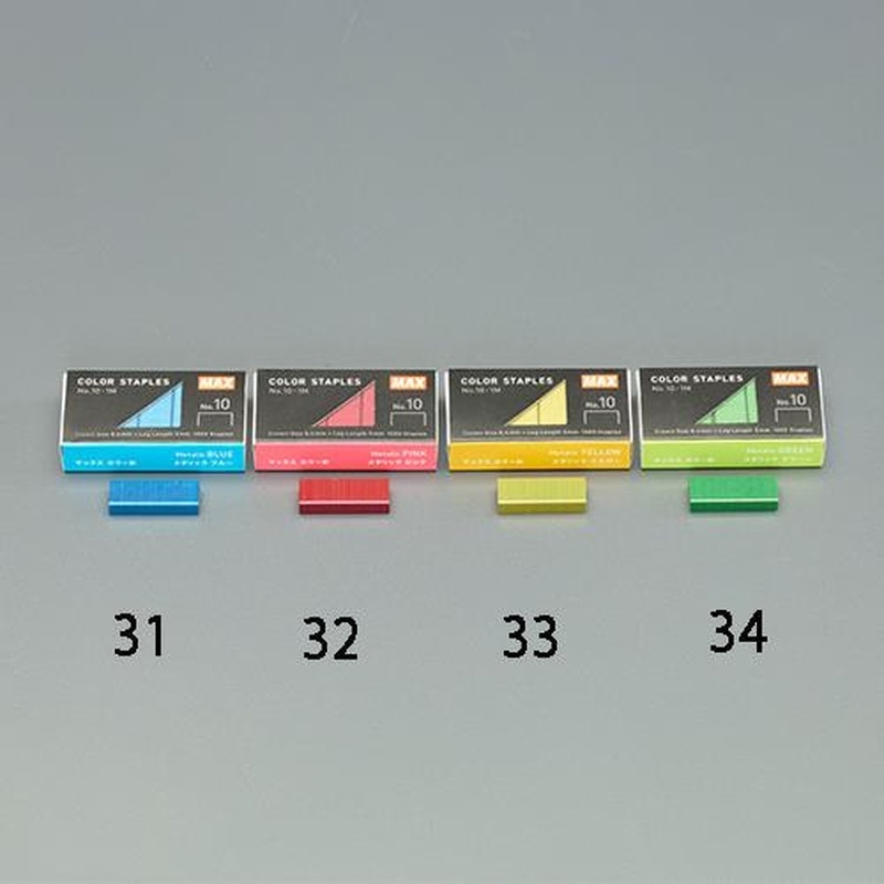 エスコ EA762HD-32[10号]ホッチキス針(1000本/メタリックピンク) 1個（ご注文単位1個）【直送品】