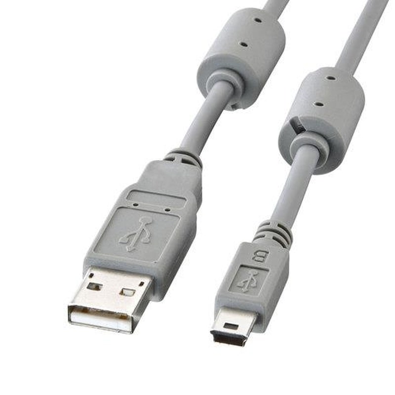 エスコ EA764AJ-176A 5.0mミニUSBケーブル(A-ミニB5pin/2.0対応) 1個(ご注文単位1個)【直送品】