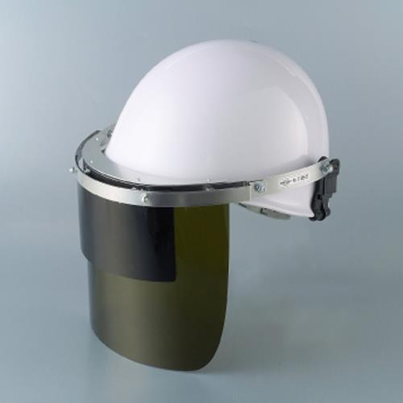 エスコ EA800KA-13 #3/8/10ヘルメット取付型溶接面(二重レンズ/ミゾ無 1個(ご注文単位1個)【直送品】