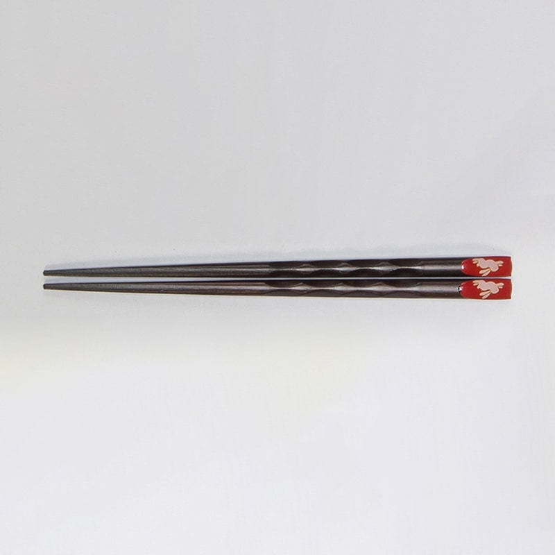 山下工芸 木製子供箸 うさぎ 27028720 1組（ご注文単位1組）【直送品】
