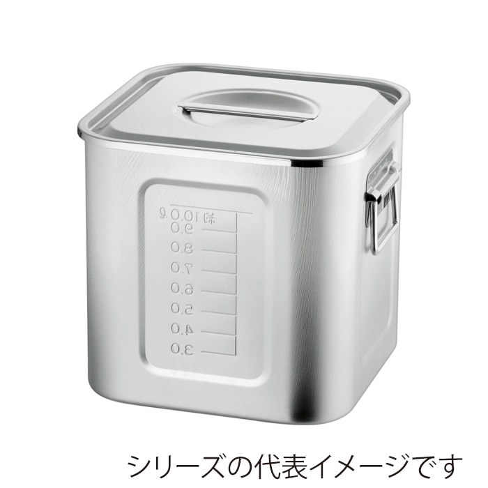 赤川器物製作所 AG　21-0　目盛付角キッチンポット 24cm 007664024 1個（ご注文単位1個）【直送品】