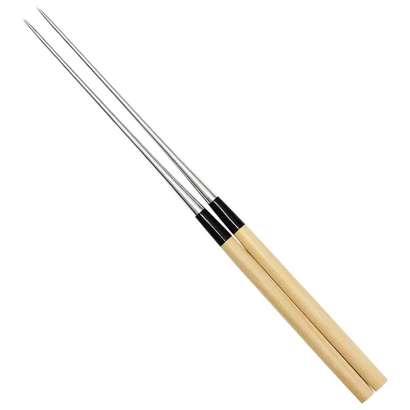 本焼ステンレス　朴柄盛箸　150mm NO.21015  1個（ご注文単位1個）【直送品】