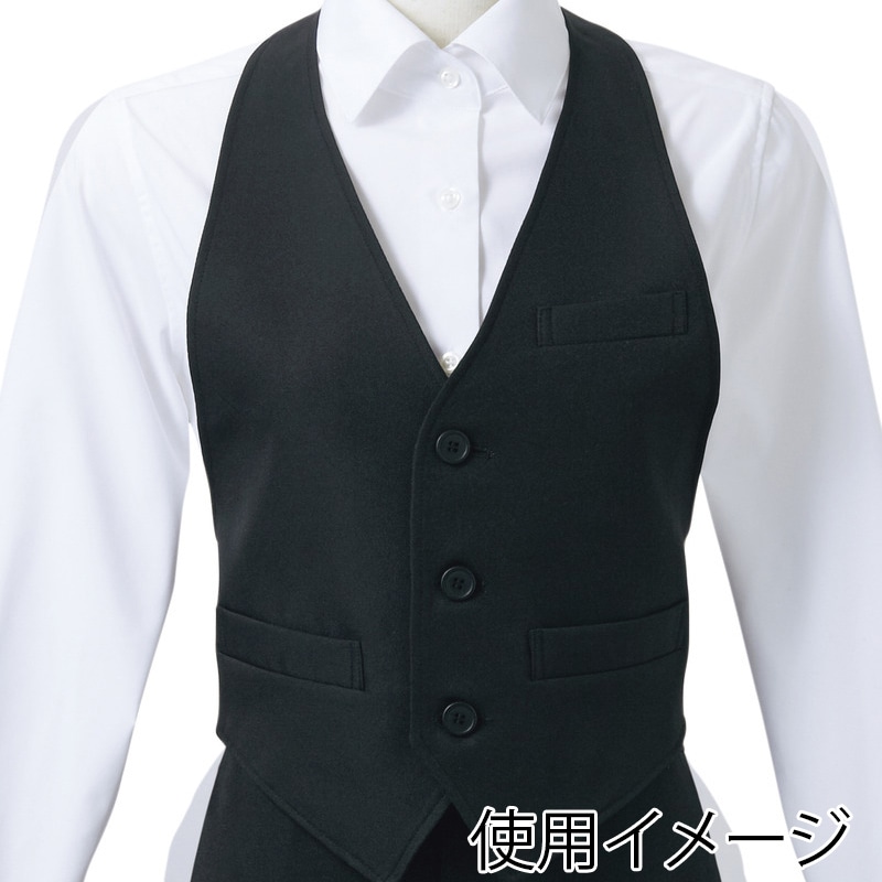 住商モンブラン(株) GS6581-1_S カマーベスト 男女兼用 S 黒 1枚(ご注文単位1枚)【直送品】