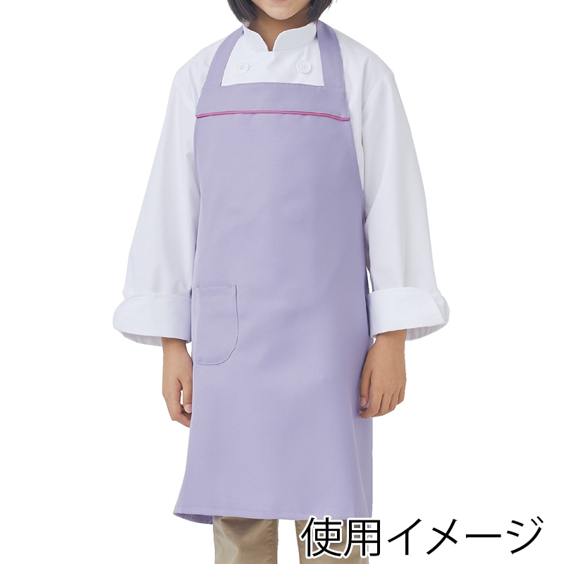 住商モンブラン(株) PA511-4_L 児童用エプロン L ラベンダー/ピンク 1枚(ご注文単位1枚)【直送品】