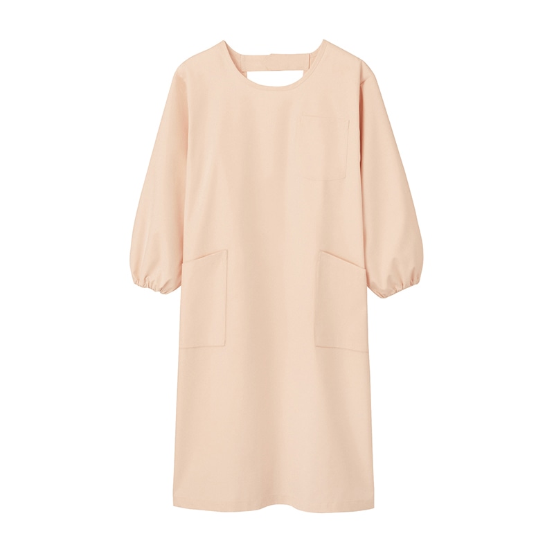 予防衣　男女兼用　長袖　74-409 シェルピンク　5L  1個（ご注文単位1個）【直送品】