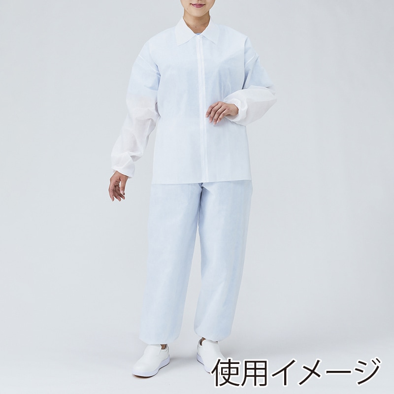 メディテックジャパン FJジャケット LL FJJ-LL　ホワイト 10枚/袋（ご注文単位10袋）【直送品】