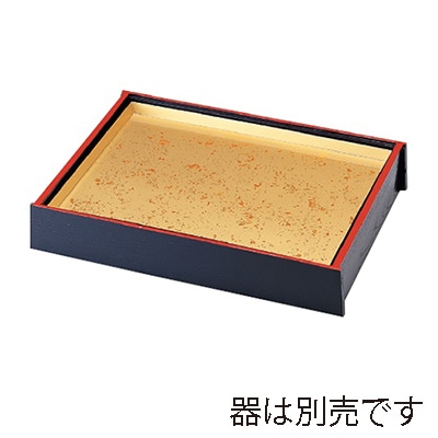 若泉漆器 尺7寸盛込プレート木製　黒天朱　枠のみ  1-695-5 1個（ご注文単位1個）【直送品】