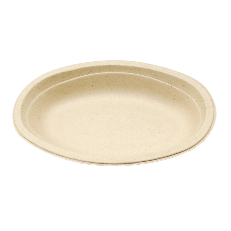 チェーンストリーム バガスカレー皿 ラミ加工 1箱(ご注文単位1箱)【直送品】
