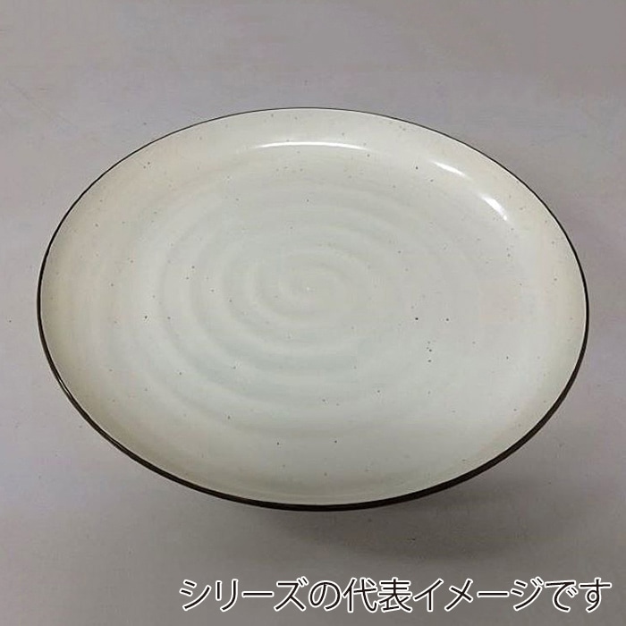 ニシキ プラスチック皿 益子 30 茶フチ 10枚/袋（ご注文単位10袋）【直送品】