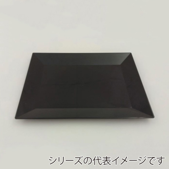 ニシキ プラスチック皿 角皿 小 黒 10枚/袋（ご注文単位16袋）【直送品】