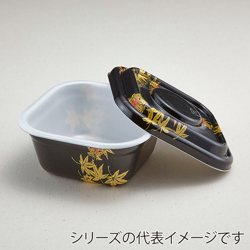 青葉紙業 丼容器 どん重 本体・蓋セット もみじ 220268 50セット/袋（ご注文単位8袋）【直送品】