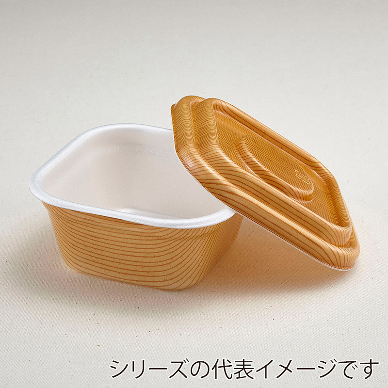 青葉紙業 丼容器 どん重 本体・蓋セット 大盛 もくめ 220382 50セット/袋（ご注文単位8袋）【直送品】