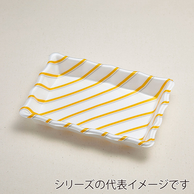 青葉紙業 刺身容器 なみざら 50 ストライプ 230811 50枚/袋（ご注文単位12袋）【直送品】