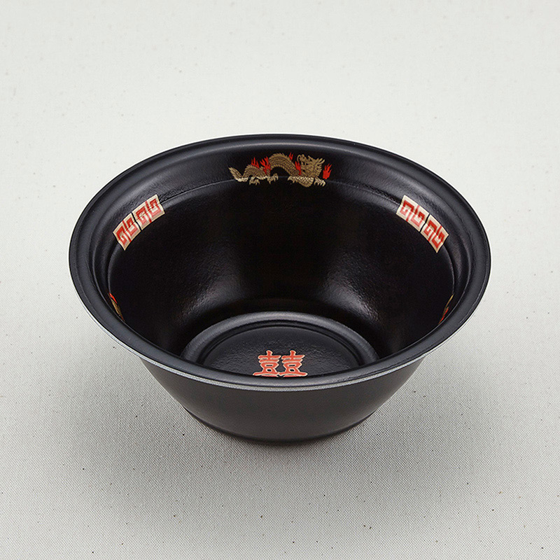 青葉紙業 麺容器 ラーメン 本体 小 耐熱黒龍 221344 50個/袋（ご注文単位12袋）【直送品】