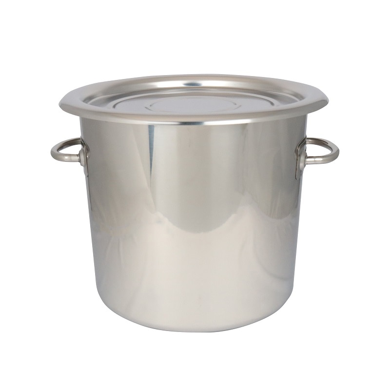 スギコ産業 18-8 テーパー型食品コンテナ フタ付 12L SA2221-SH-6712 1個(ご注文単位1個)【直送品】