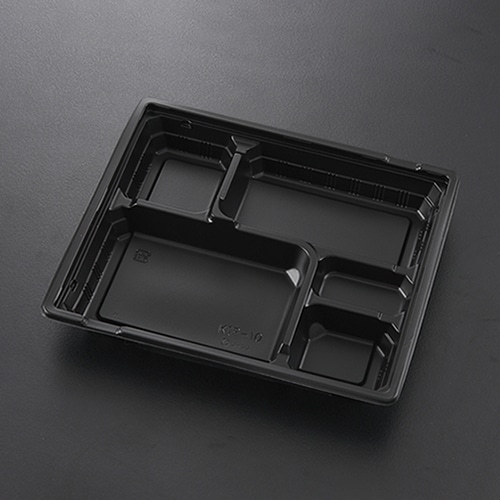 ケーピープラテック 弁当容器 KIP-10 フタセット 黒 50枚/袋（ご注文単位8袋）【直送品】