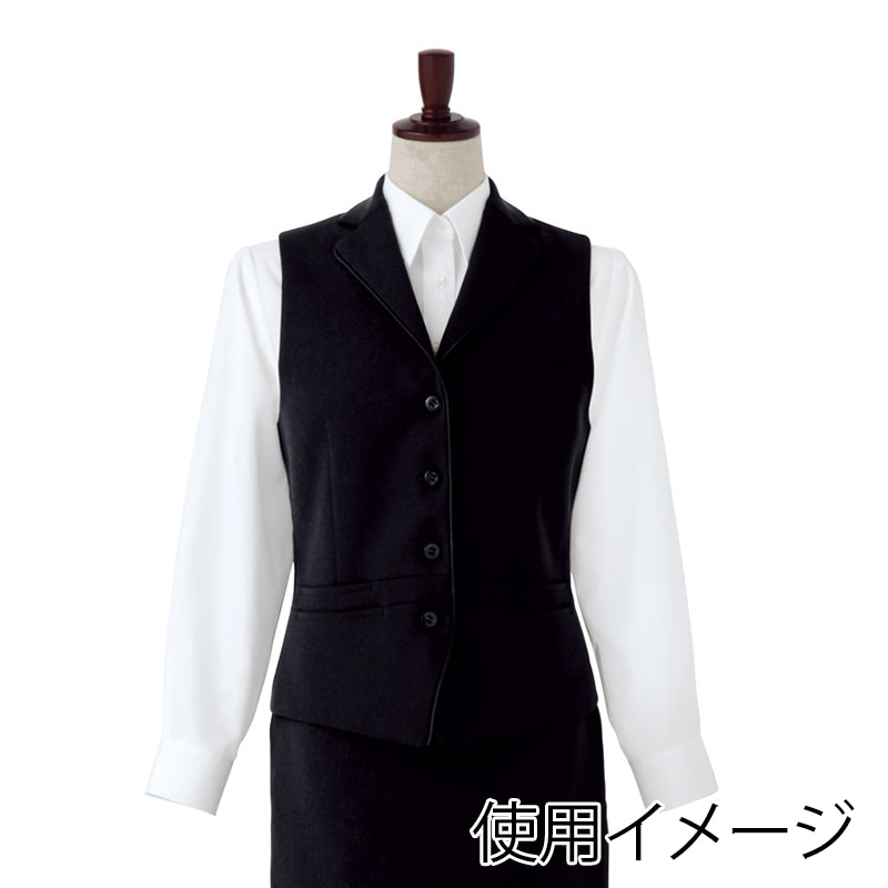 セブンユニフォーム ベスト　女性用 7号　ブラック CJ4313-9　1枚（ご注文単位1枚）【直送品】