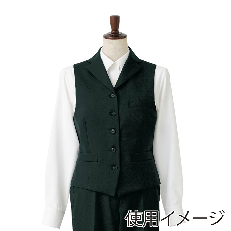 セブンユニフォーム ベスト　女性用 5号　ブラック CJ4320-9　1枚（ご注文単位1枚）【直送品】