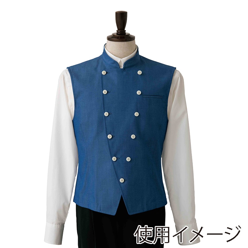 セブンユニフォーム ベスト 男性用 3L インディゴ DJ2624-1 1枚(ご注文単位1枚)【直送品】