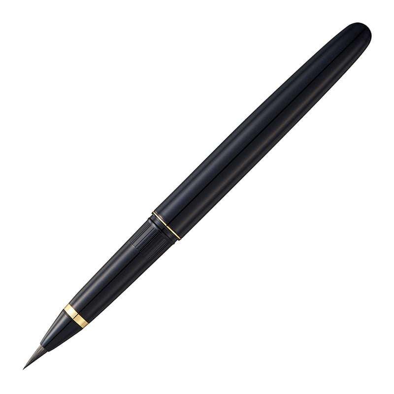 呉竹 くれ竹　万年毛筆　漆調 黒軸 DU140-15C 1本（ご注文単位5本）【直送品】
