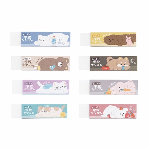 クツワ あにまる学校ケシゴム RE049 1個（ご注文単位24個）【直送品】