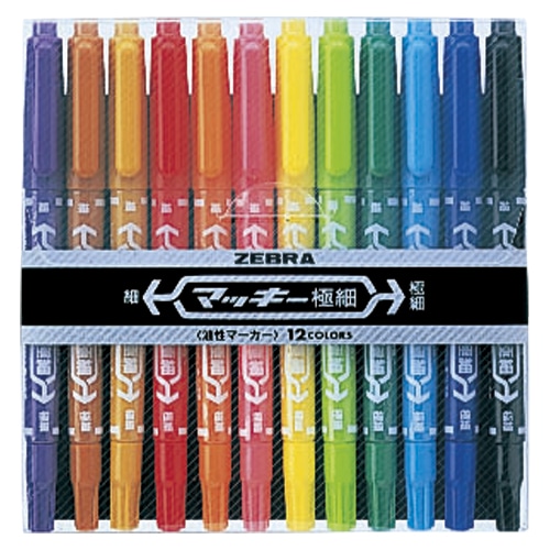 MCF-12C マッキー極細　12色セットC 1セット (ご注文単位1セット)【直送品】