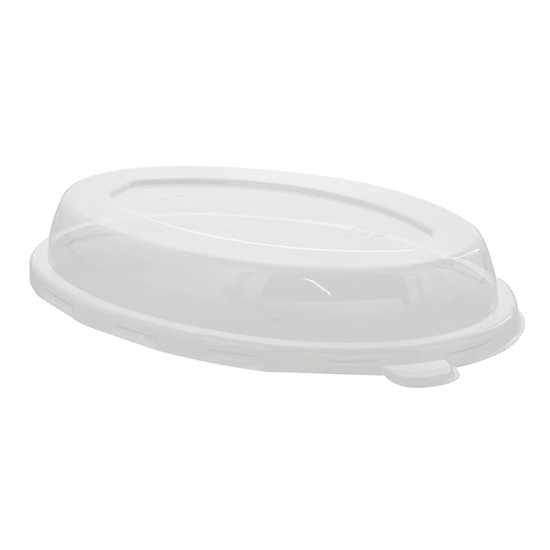 HEIKO 紙皿 業務用 バガスペーパーウェア カレー皿 550ml 透明蓋 50枚/袋