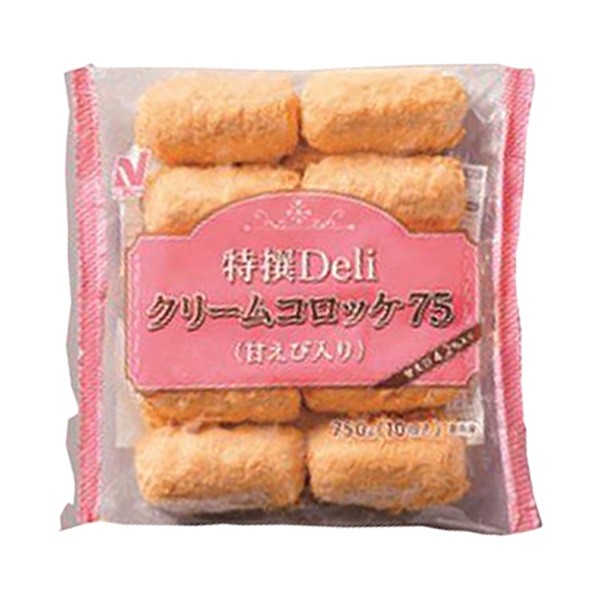 ニチレイフーズ 特撰Deliクリームコロッケ75 甘えび入 75g×10個 冷凍 1パック※軽(ご注文単位1パック)※注文上限数12まで【直送品】