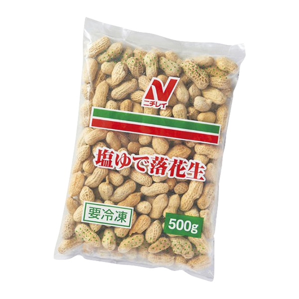 ニチレイフーズ 塩ゆで落花生 500g 冷凍 1パック※軽(ご注文単位1パック)※注文上限数12まで【直送品】