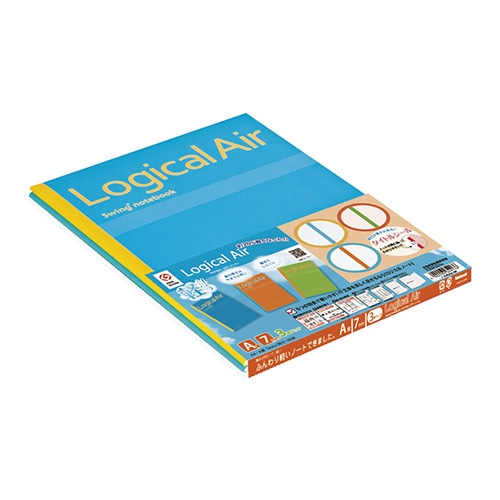 ノ-A404A-3P/D ロジカルエアーA罫A4/40枚/3P 1パック (ご注文単位1パック)【直送品】