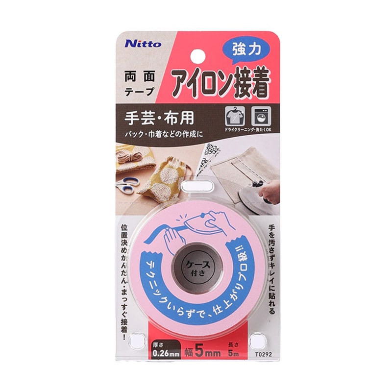 ニトムズ アイロン接着テープ 手芸・布用 強力タイプ 5×5 T0292 1パック(ご注文単位150パック)【直送品】