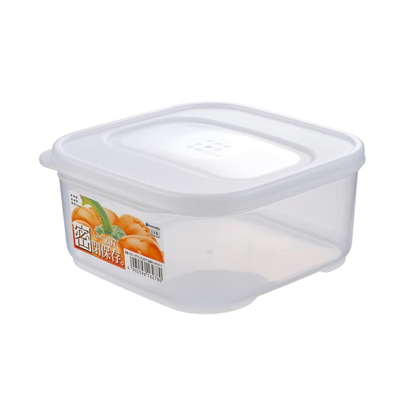 イノマタ化学 食品保存容器 イデアル 正角中 レギュラー ID-207 クリアー 1627 1個(ご注文単位1個)【直送品】