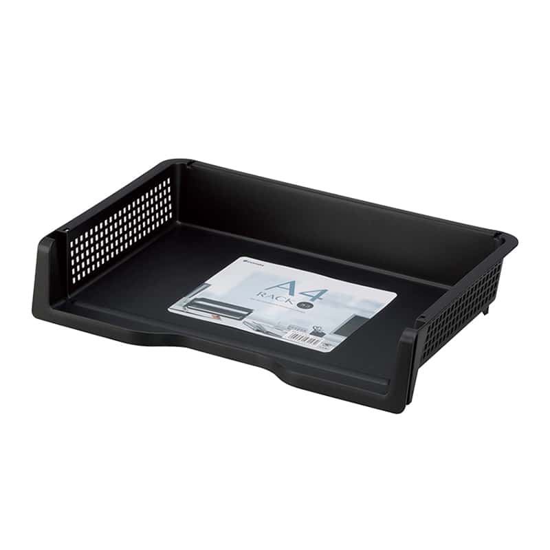 イノマタ化学 A4ラック ヨコ型 ブラック 4315 1個(ご注文単位1個)【直送品】