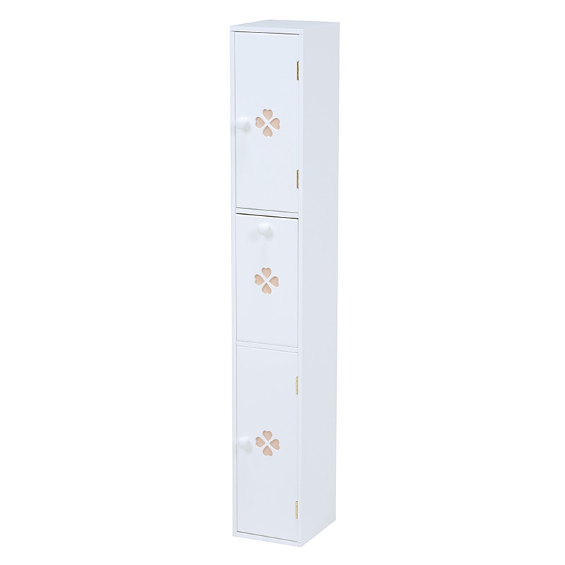 萩原 トイレラック スリム 幅16cm ホワイト MTR-6656WH 1台(ご注文単位1台)【直送品】