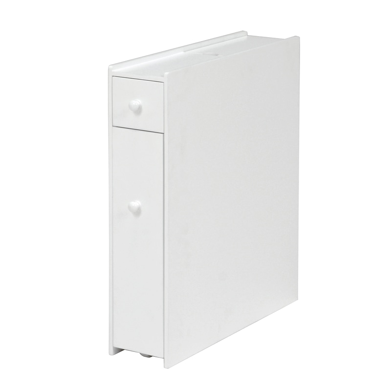 萩原 トイレラック スリム 幅14cm ホワイト MTR-6569WH 1台(ご注文単位1台)【直送品】