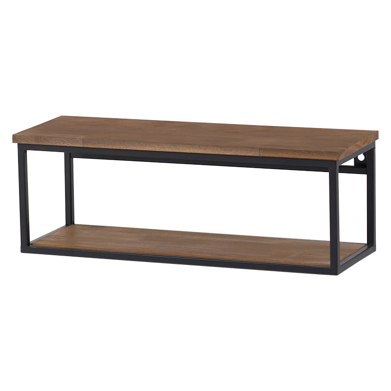 萩原 壁掛けラック 幅45cm ブラウン KR-3860BK 1台(ご注文単位1台)【直送品】