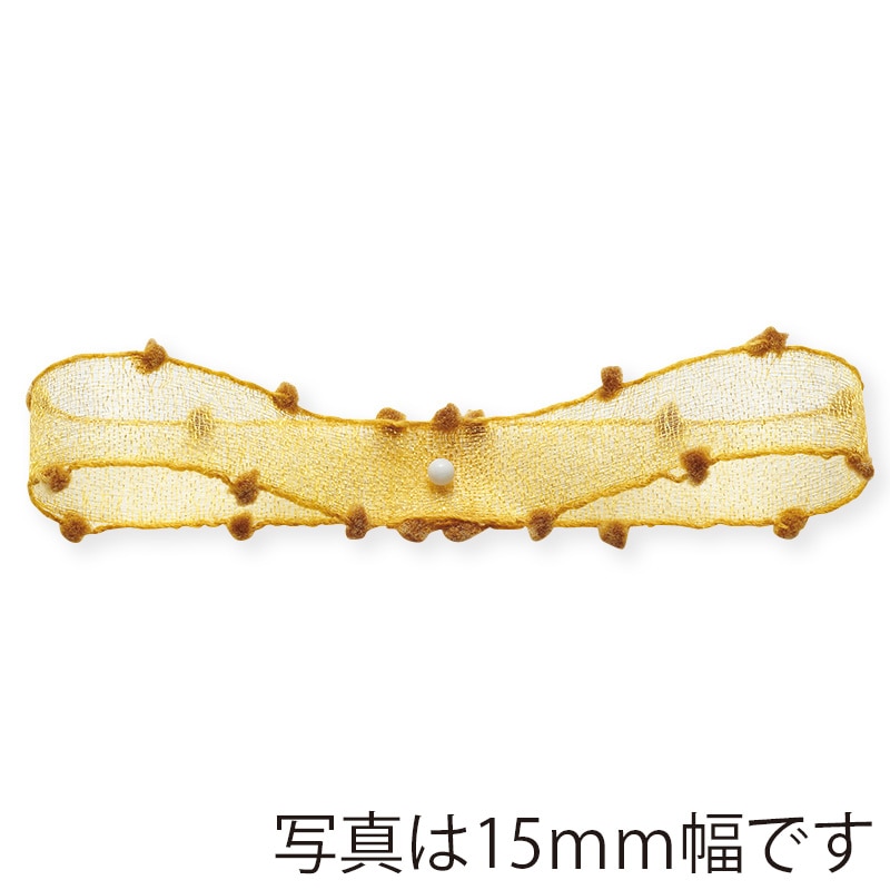 東京リボン リボン　タイニーパフ　41501 10×15 #44　ゴールド 1巻（ご注文単位1巻）【直送品】