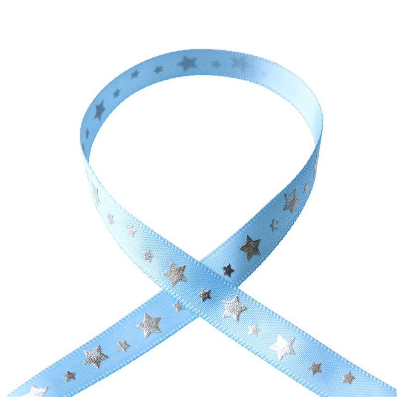 Blanc de コア リボン スタープリントサテン No.3514-62 10mm×10m 1巻（ご注文単位1巻）【直送品】