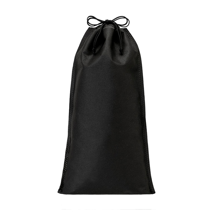 エーワン 不織布袋 巾着ポーチ ロング S 黒 LP0110AB00 50枚/束（ご注文単位2束）【直送品】