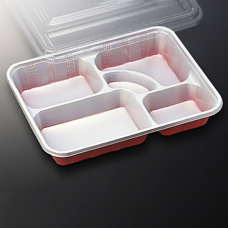 中央化学 弁当容器 DX仕切 防曇蓋セット R-9-N  20個/袋（ご注文単位15袋）【直送品】