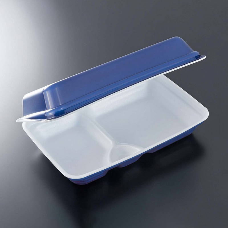 中央化学 軽食容器 街デリBOX 25-16 紺 30枚/袋(ご注文単位8袋)【直送品】