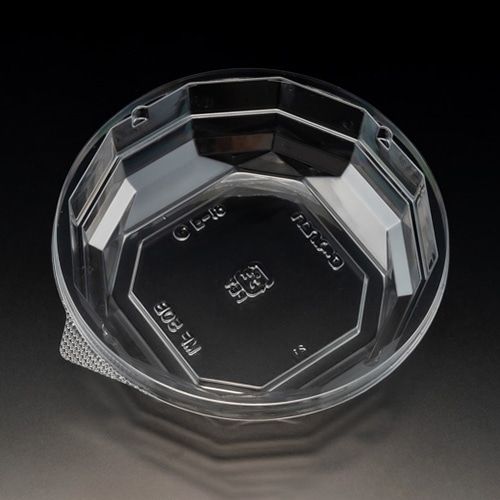 リスパック サラダ容器 バイオMF 本体 50 B クリアー PABR880 50枚/袋(ご注文単位16袋)【直送品】