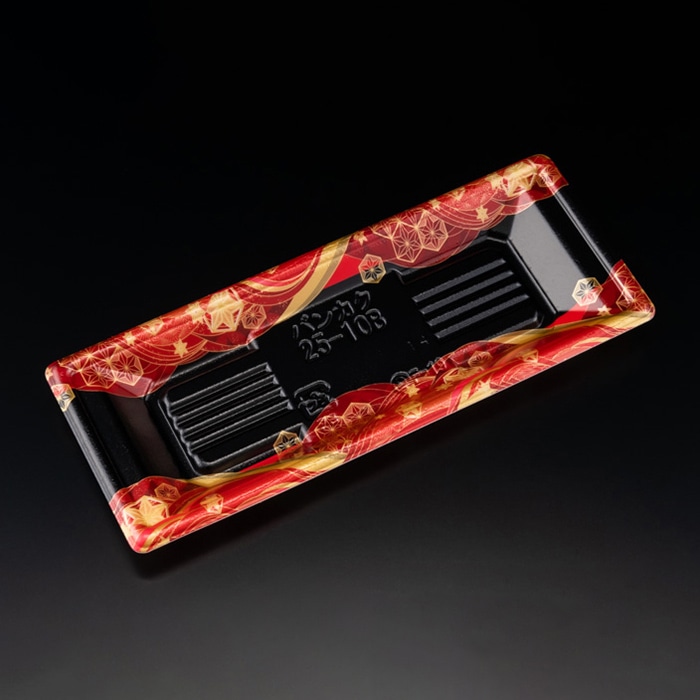 リスパック 寿司容器 万角 本体 25-10B てんろう赤 RSAK446 50枚/袋(ご注文単位20袋)【直送品】