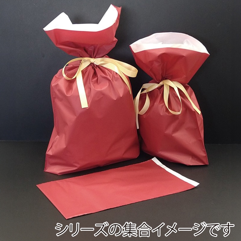 モロフジ ギフトラッピング袋 赤 L 109245 10枚/袋（ご注文単位20袋）【直送品】